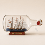 Passat Ship in a Bottle – German Flying P-Liner Nautical Decor - Ocean Relic Studio- Handcrafted Wooden Ship Model