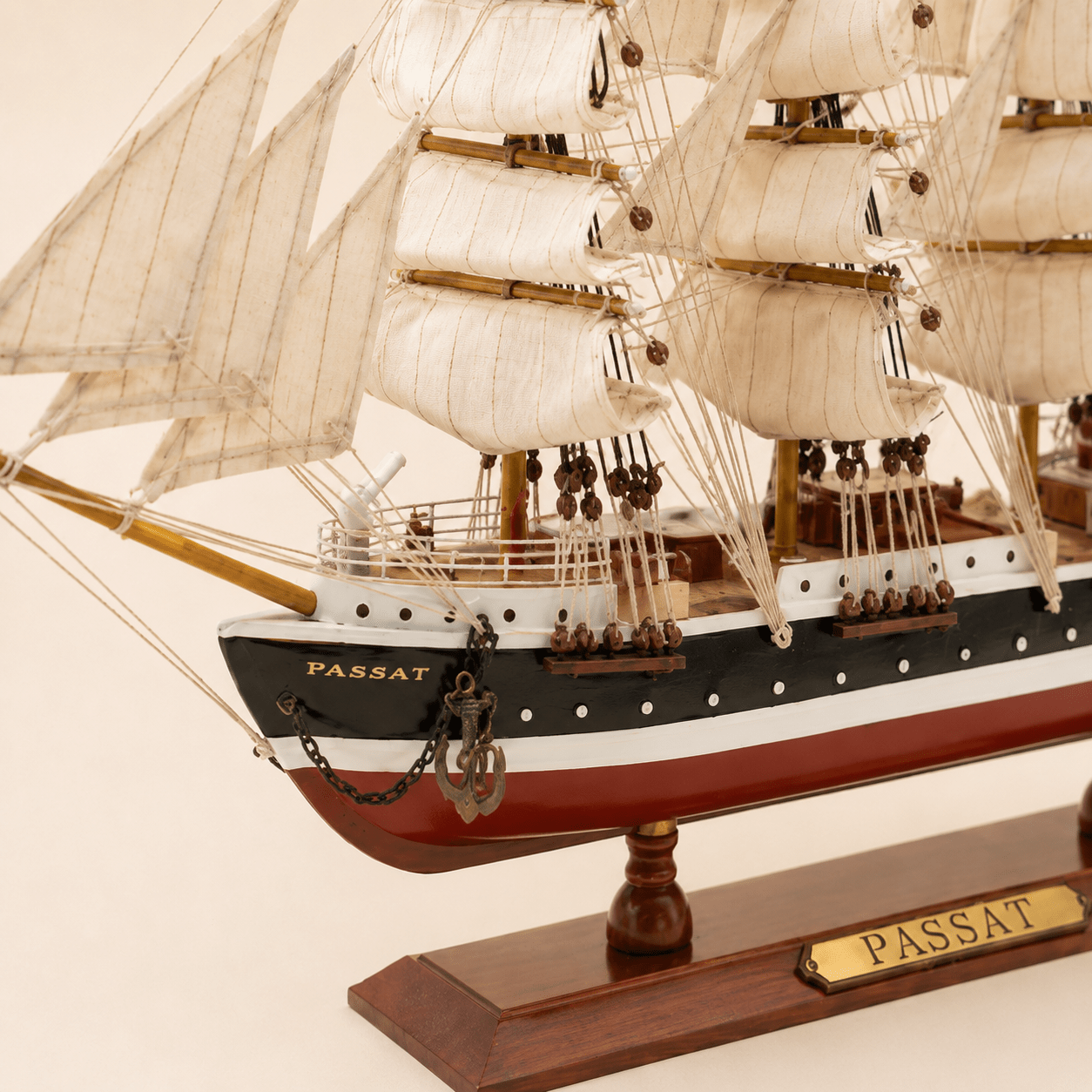 Passat Wooden Ship Model – Premium 50 cm - Ocean Relic Studio- Handcrafted Wooden Ship Model