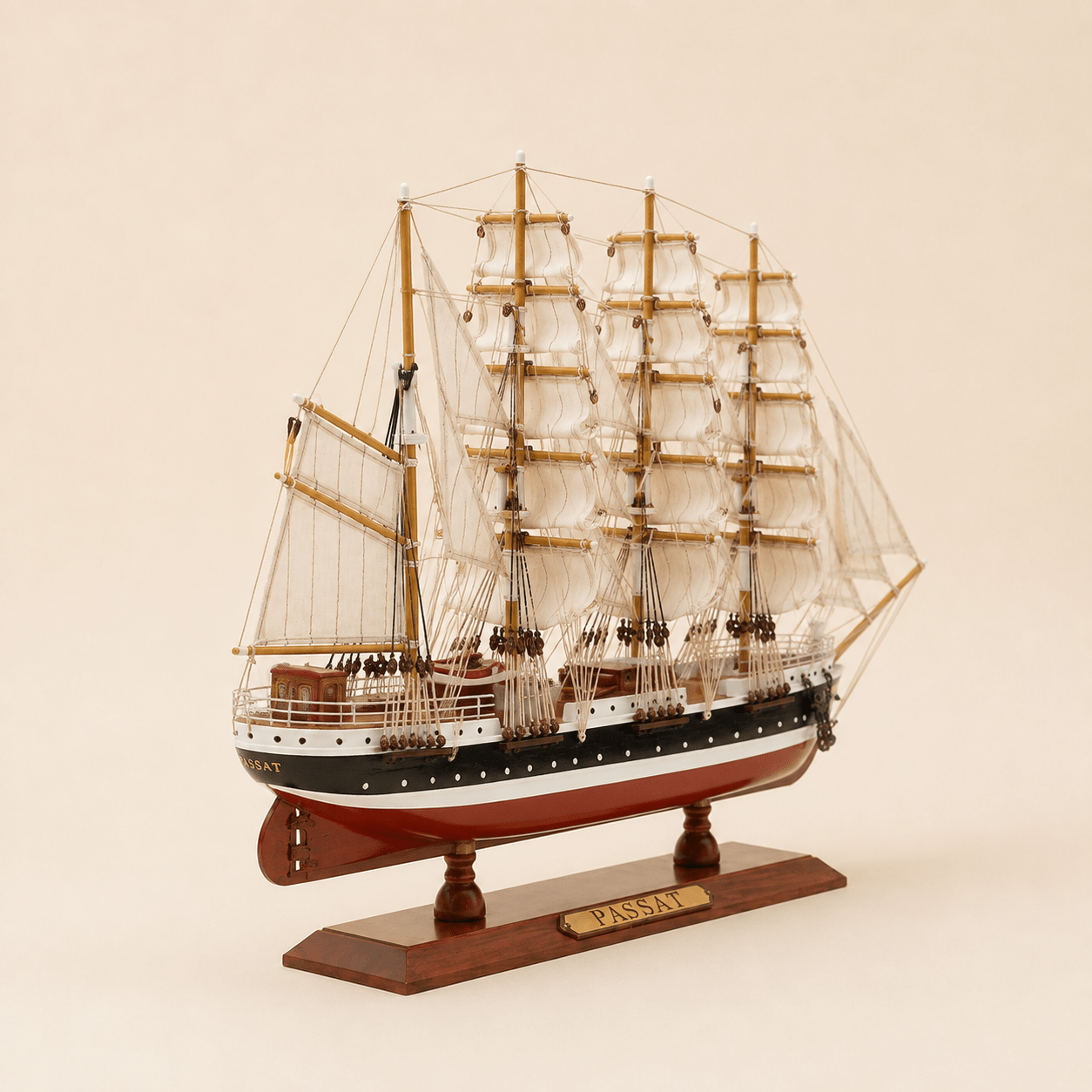 Passat Wooden Ship Model – Premium 50 cm - Ocean Relic Studio- Handcrafted Wooden Ship Model