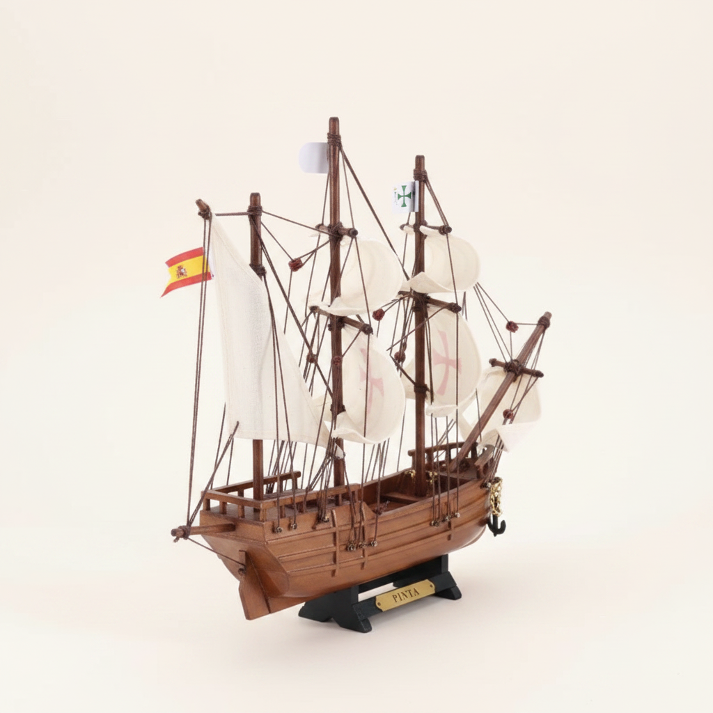 Pinta Wooden Ship Model – Columbus’ 1492 Caravel