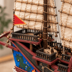 Qilin Chinese Armed Merchant Junk Wooden Ship Model Kit – 1:100 Scale - Ocean Relic Studio- Handcrafted Wooden Ship Model