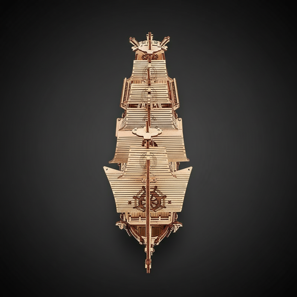 Queen Anne's Revenge Model Kit — 290-Piece Wooden Ship Puzzle