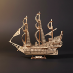 Queen Anne's Revenge Model Kit — 290-Piece Wooden Ship Puzzle