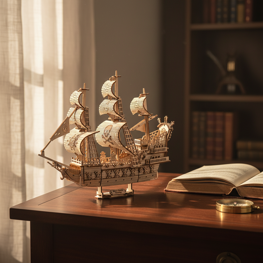 Queen Anne's Revenge Model Kit — 290-Piece Wooden Ship Puzzle