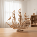 Queen Anne's Revenge Wooden Ship Model Kit – 290-Piece 3D Puzzle - Ocean Relic Studio