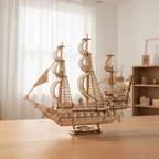 Queen Anne's Revenge Wooden Ship Model Kit – 290-Piece 3D Puzzle - Ocean Relic Studio
