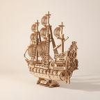 Queen Anne's Revenge Wooden Ship Model Kit – 290-Piece 3D Puzzle - Ocean Relic Studio