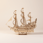 Queen Anne's Revenge Wooden Ship Model Kit – 290-Piece 3D Puzzle - Ocean Relic Studio