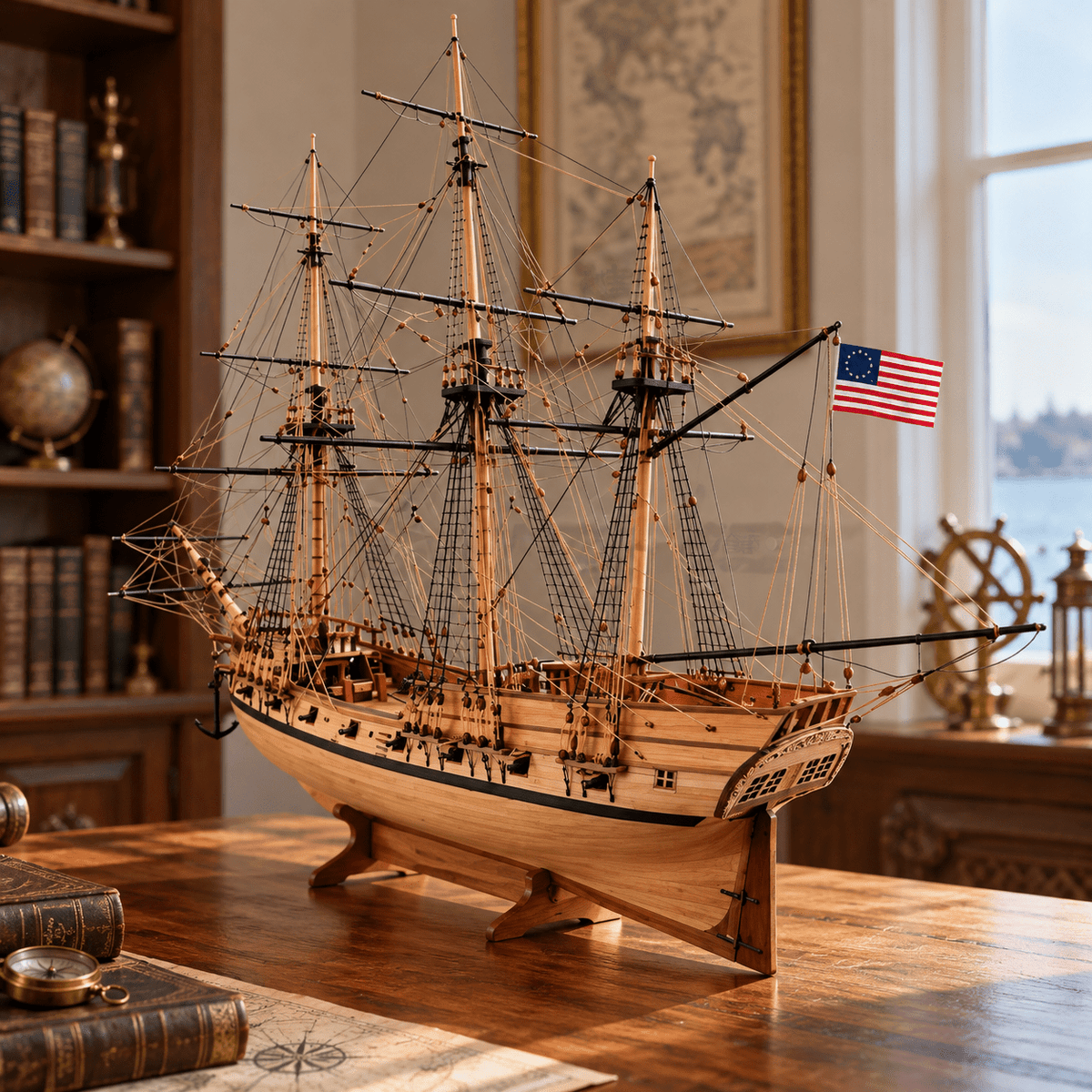 Rattlesnake 1782 Wooden Ship Model Kit – 1:50 Scale - Ocean Relic Studio