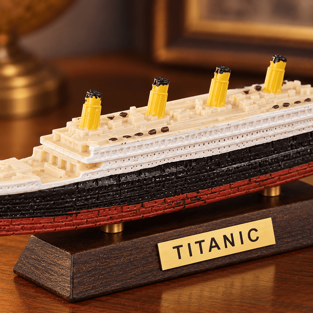 RMS Titanic Resin Ship Model with Display Stand – Classic 16 cm - Ocean Relic Studio