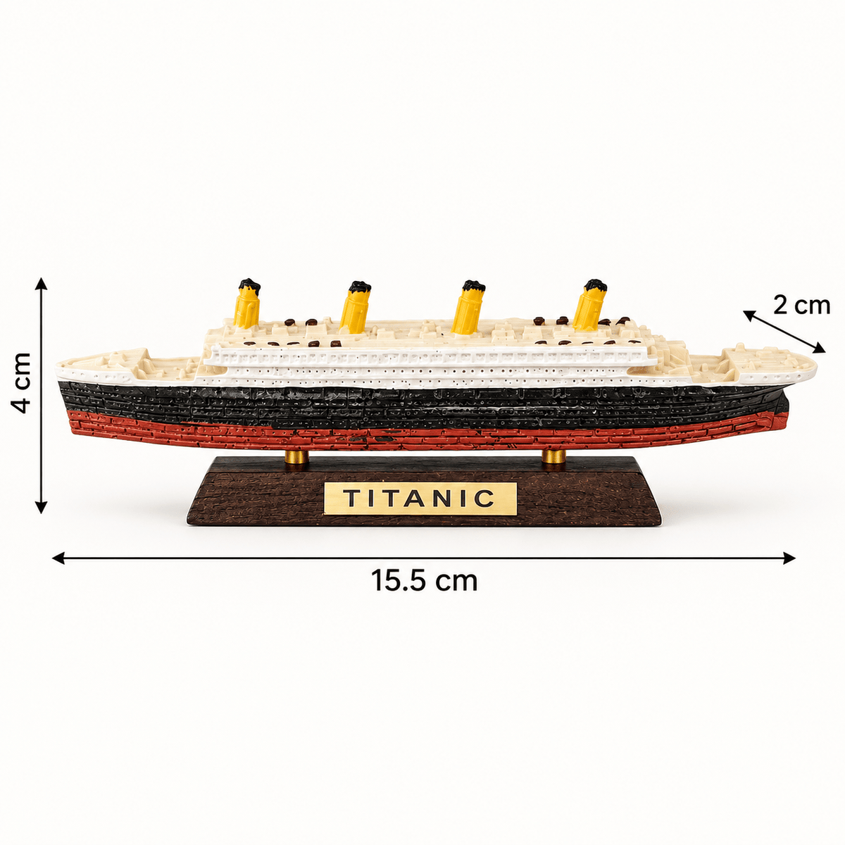 RMS Titanic Resin Ship Model with Display Stand – Classic 16 cm - Ocean Relic Studio