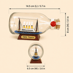 RMS Titanic Ship in a Bottle Model – Classic 14.5 cm - Ocean Relic Studio- Handcrafted Wooden Ship Model