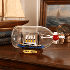 RMS Titanic Ship in a Bottle Model – Classic 14.5 cm - Ocean Relic Studio- Handcrafted Wooden Ship Model