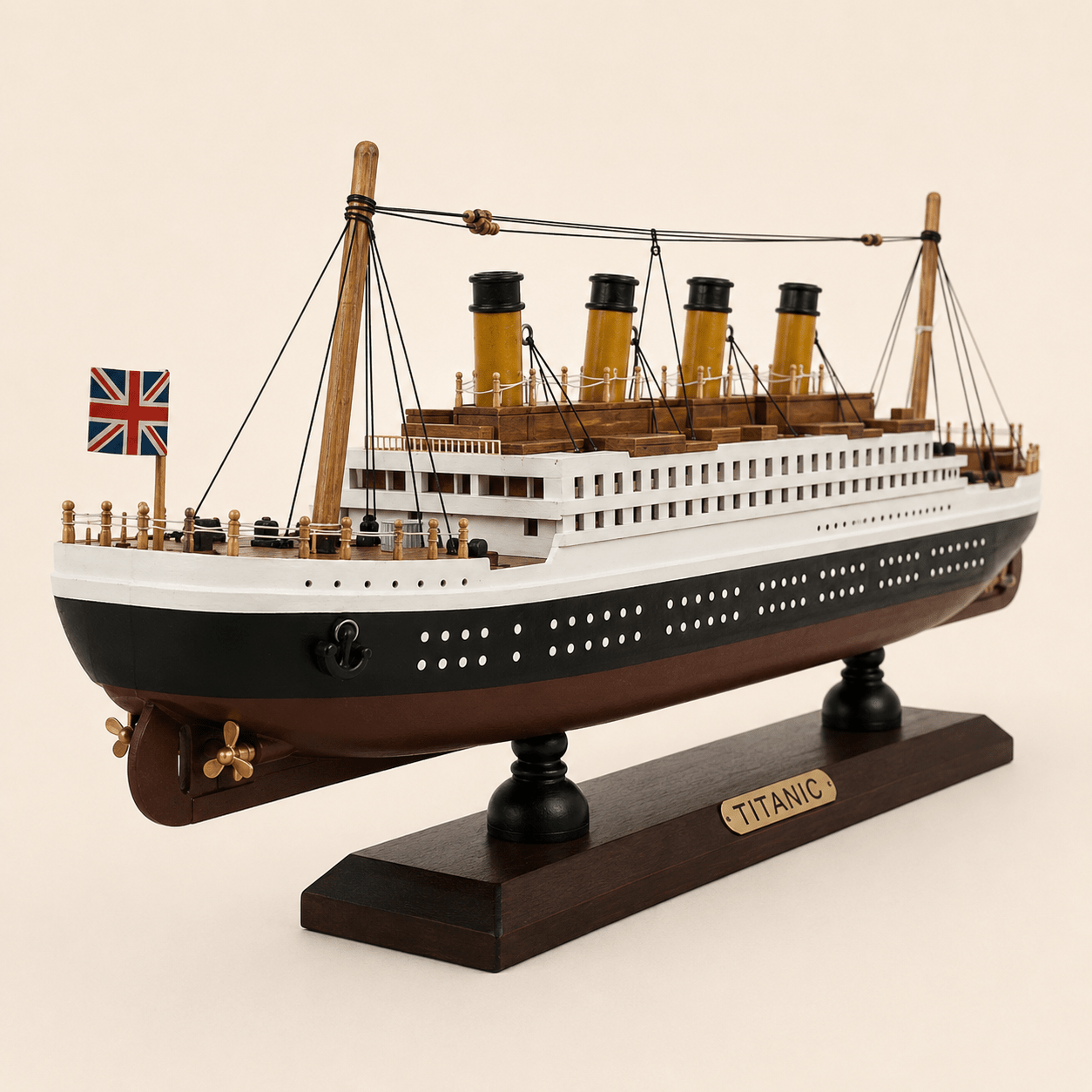RMS Titanic Wooden Ship Model – Classic 35 cm - Ocean Relic Studio- Handcrafted Wooden Ship Model