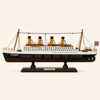 RMS Titanic Wooden Ship Model – Classic 35 cm - Ocean Relic Studio- Handcrafted Wooden Ship Model