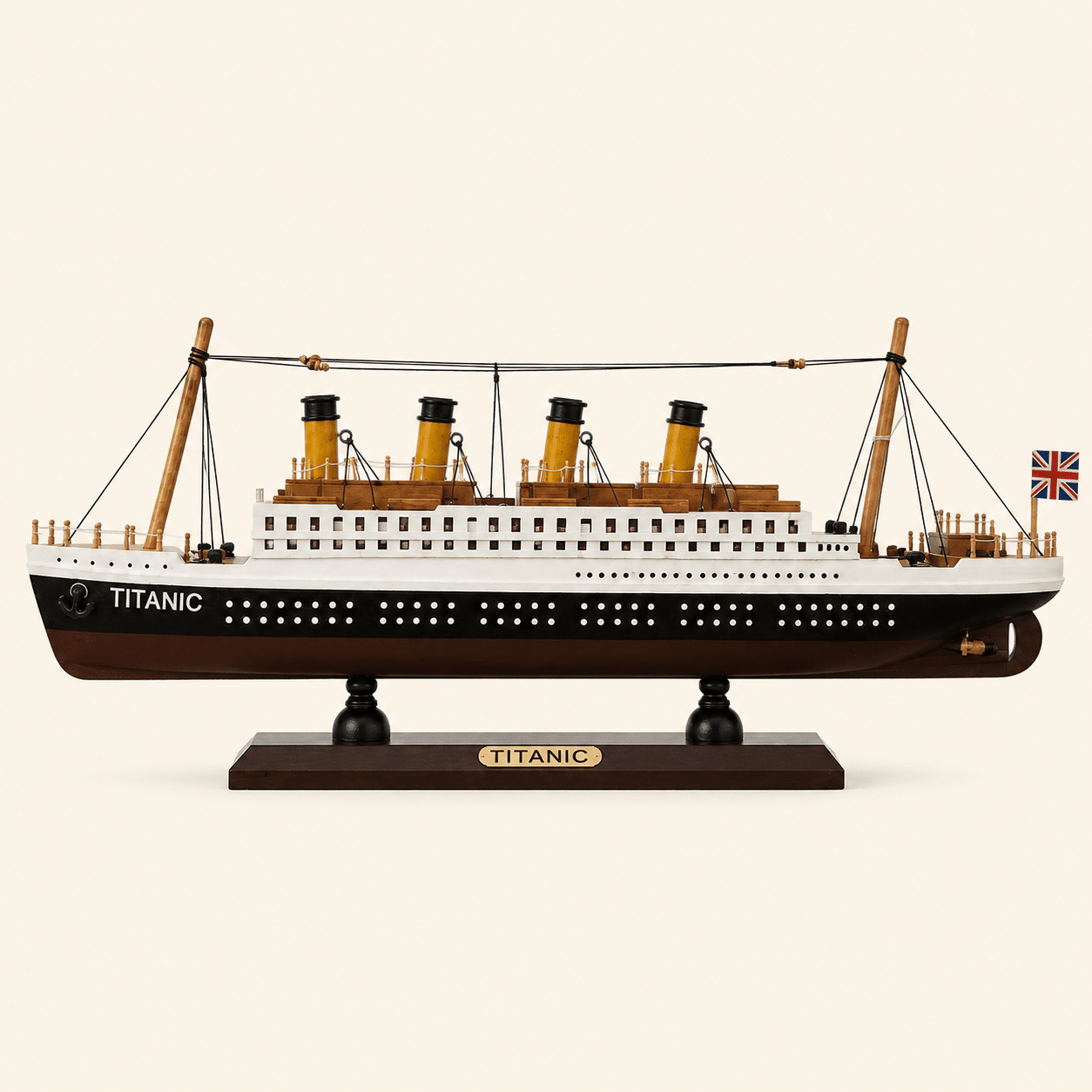 RMS Titanic Wooden Ship Model – Classic 35 cm - Ocean Relic Studio- Handcrafted Wooden Ship Model