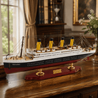 RMS Titanic Wooden Ship Model – Deluxe 80 cm - Ocean Relic Studio- Handcrafted Wooden Ship Model