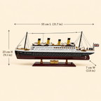 RMS Titanic Wooden Ship Model – Premium 55 cm - Ocean Relic Studio- Handcrafted Wooden Ship Model
