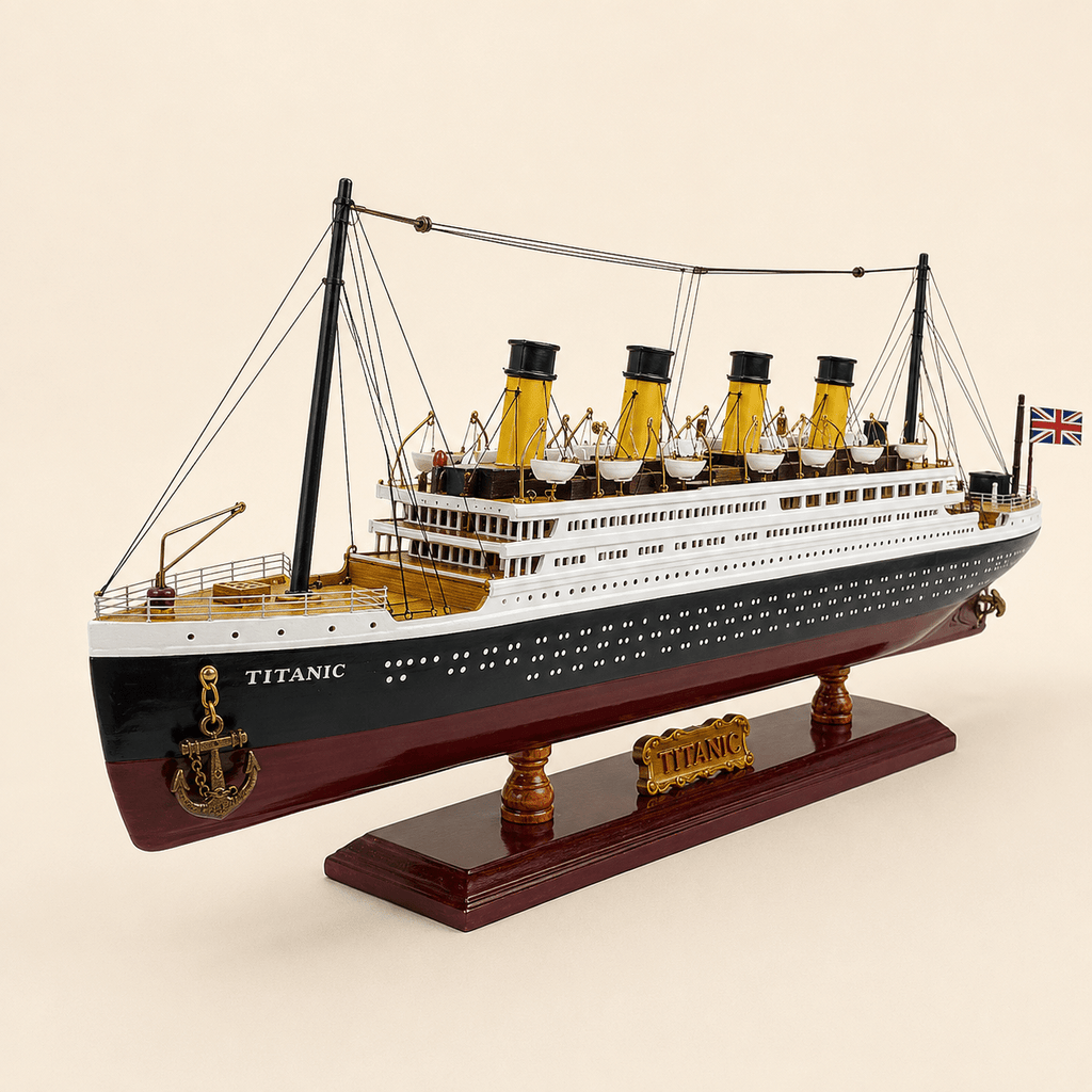 RMS Titanic Wooden Ship Model – Premium 55 cm - Ocean Relic Studio- Handcrafted Wooden Ship Model