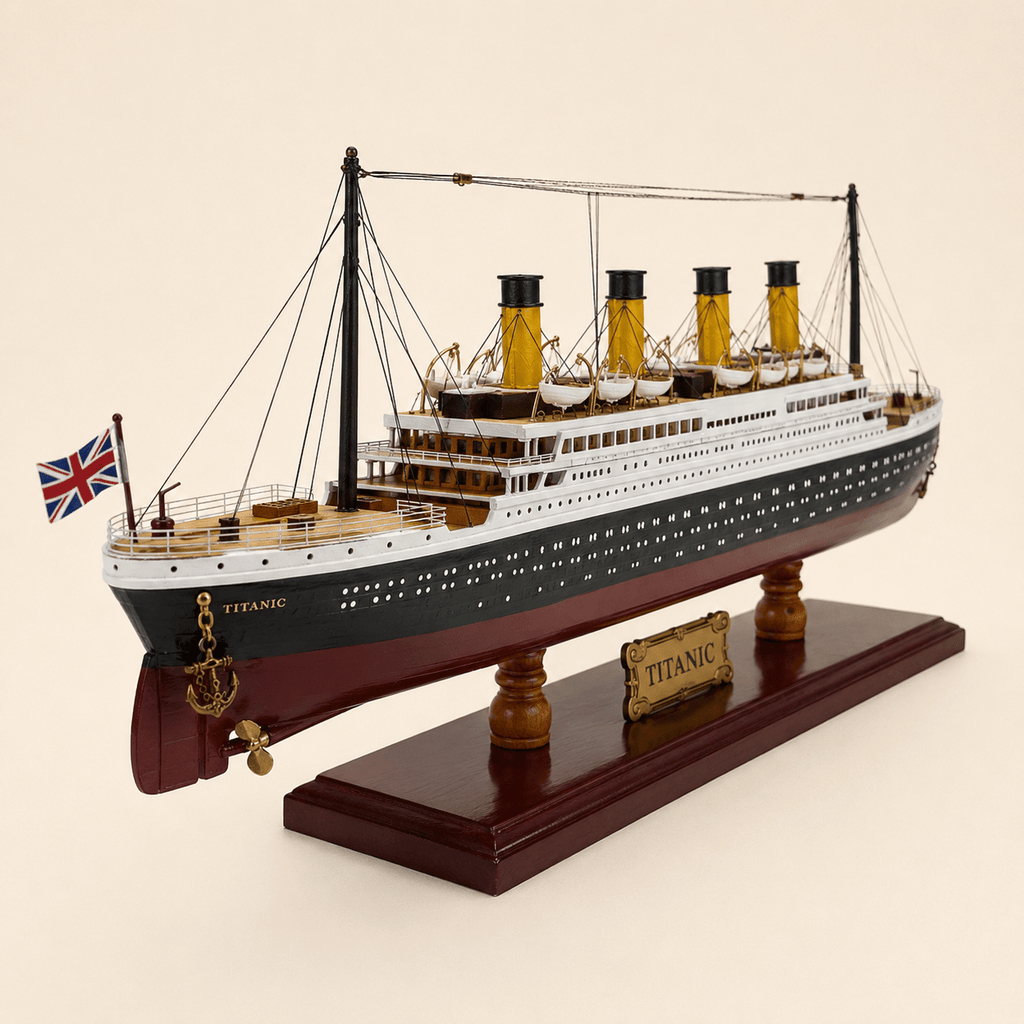 RMS Titanic Wooden Ship Model – Premium 55 cm - Ocean Relic Studio- Handcrafted Wooden Ship Model