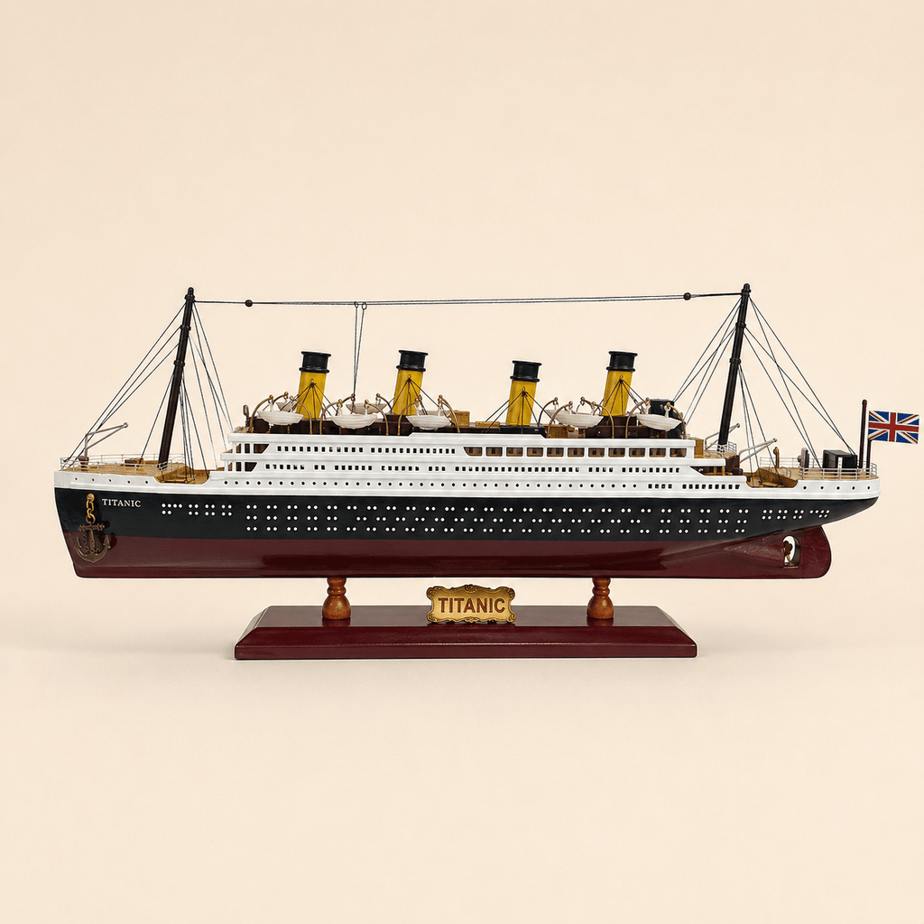 RMS Titanic Wooden Ship Model – Premium 55 cm - Ocean Relic Studio- Handcrafted Wooden Ship Model