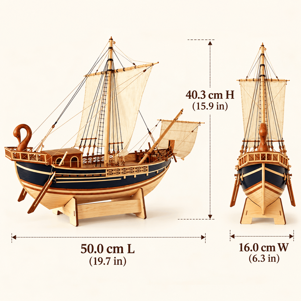 Roman Corbita Wooden Ship Model Kit – 1:50 Scale - Ocean Relic Studio