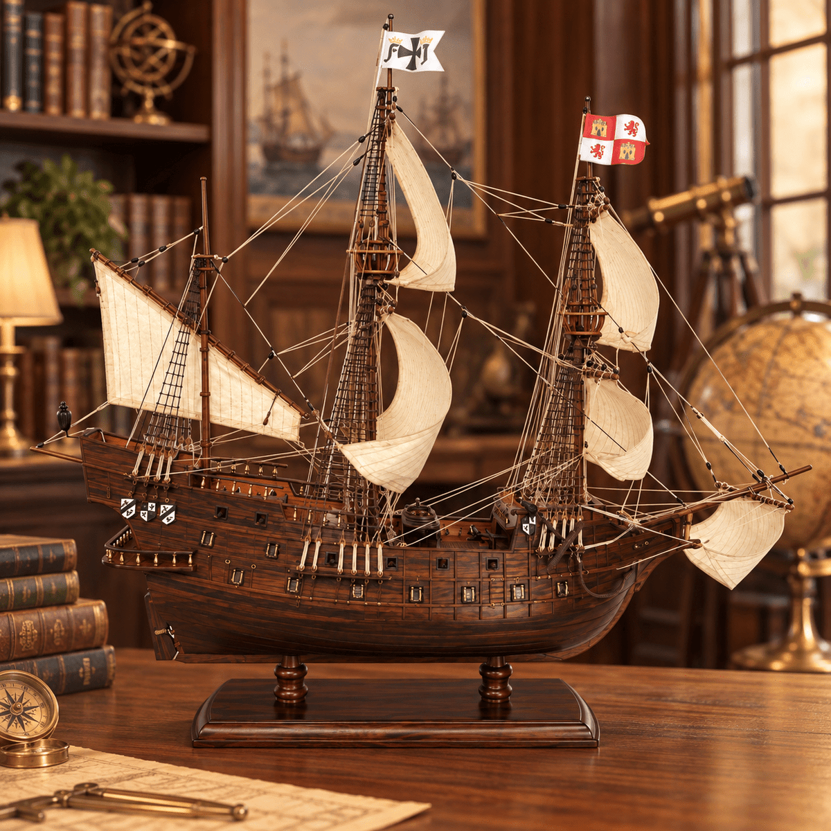 San Francisco 1607 Wooden Ship Model Kit – Premium 66 cm - Ocean Relic Studio