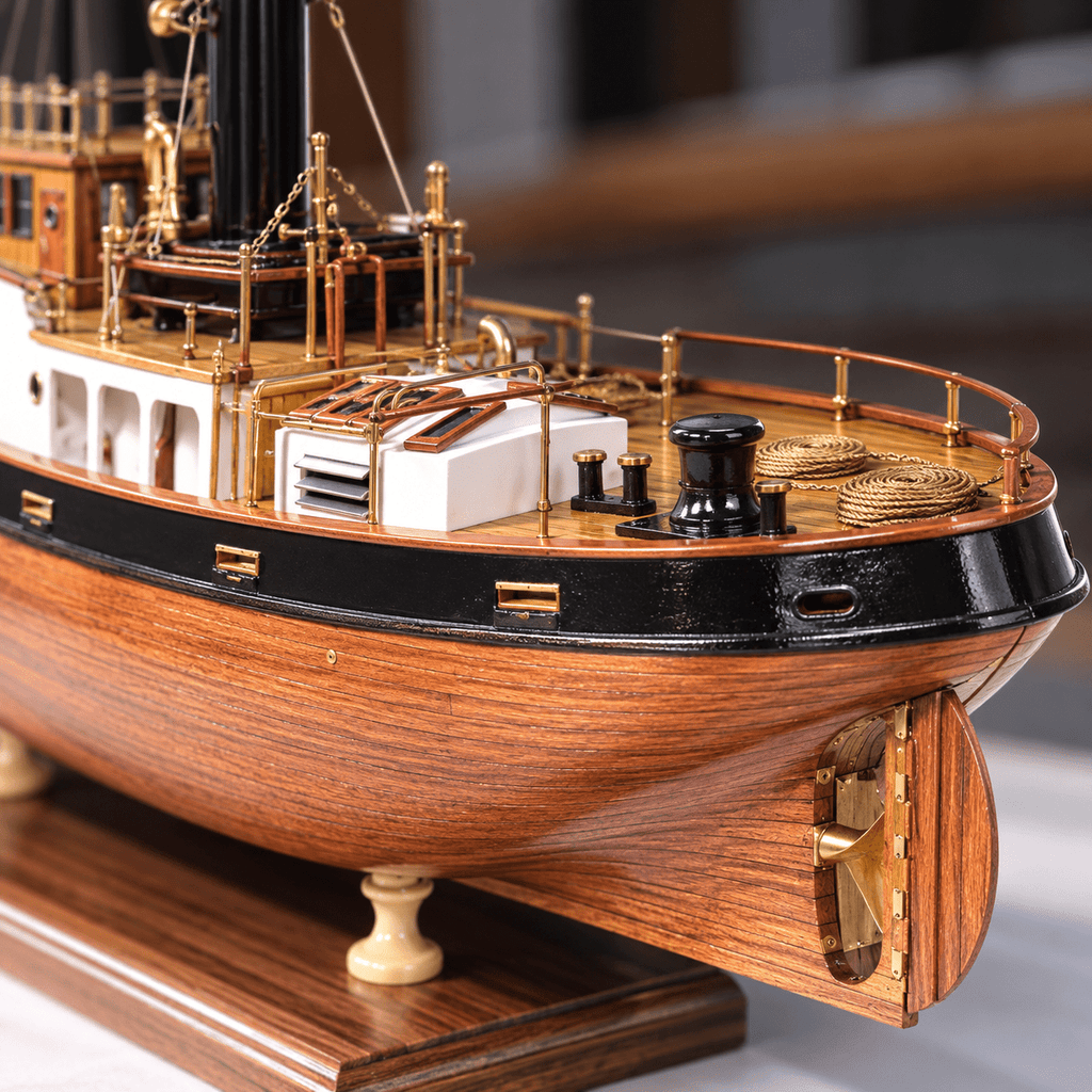Sanson Steam Tugboat Wooden Ship Model Kit – 1:50 Scale - Ocean Relic Studio