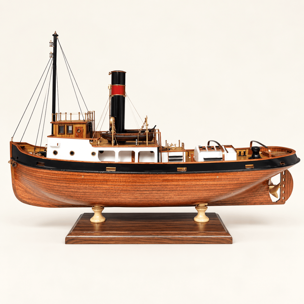 Sanson Steam Tugboat Wooden Ship Model Kit – 1:50 Scale - Ocean Relic Studio