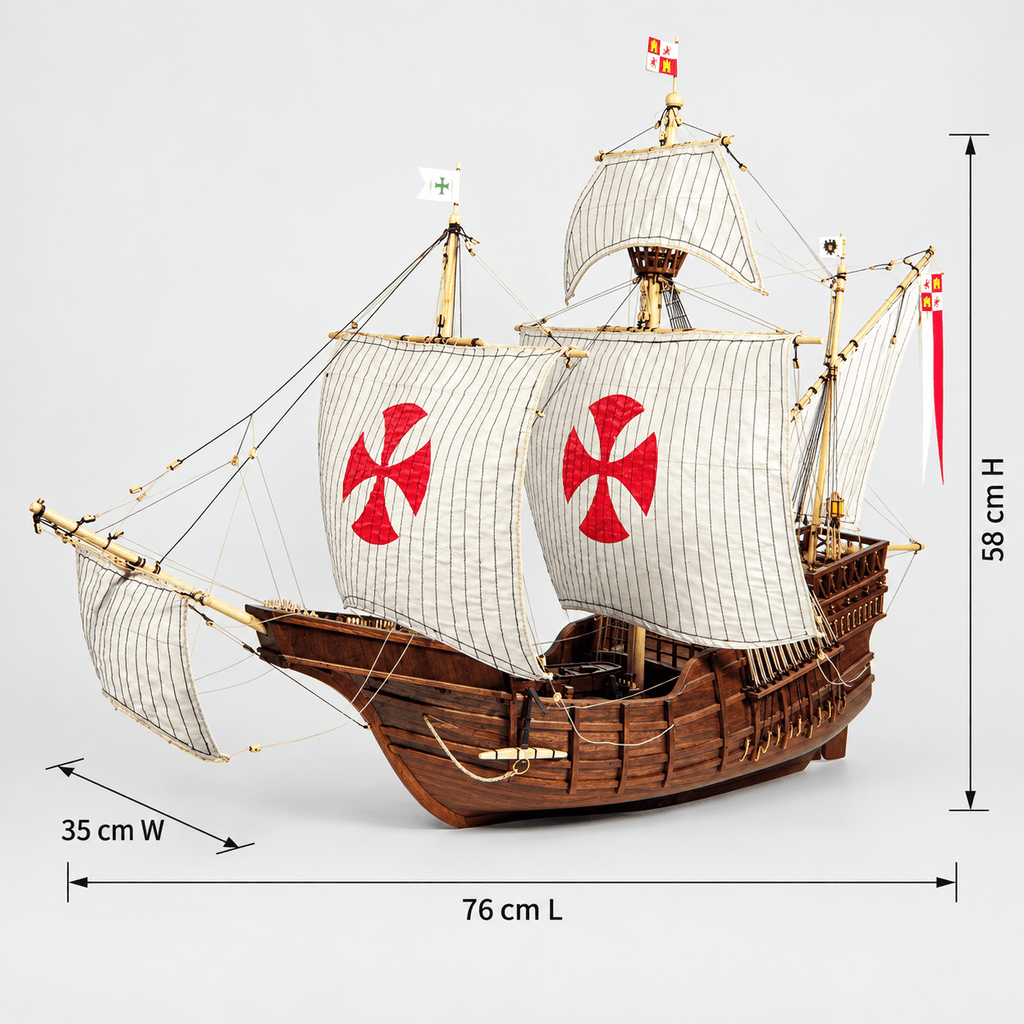 Santa Maria 1492 Wooden Ship Model Kit – Deluxe 76 cm - Ocean Relic Studio