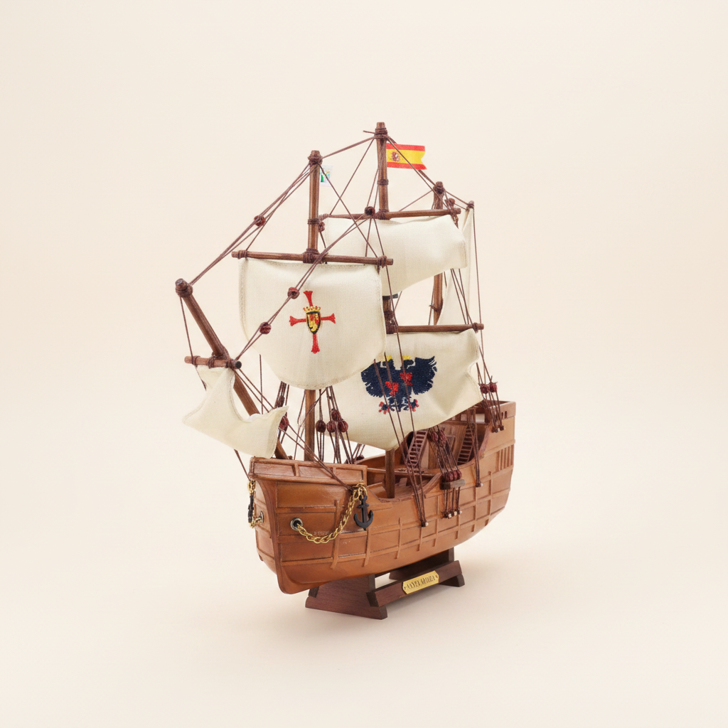 Santa Maria Wooden Ship Model – Columbus’ 1492 Flagship