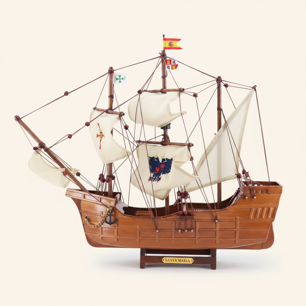 Santa Maria Wooden Ship Model – Columbus’ 1492 Flagship