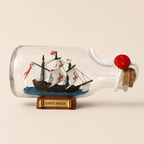 Santa Maria Ship in a Bottle – Handcrafted Nautical Decor - Ocean Relic Studio- Handcrafted Wooden Ship Model