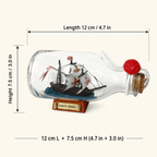 Santa Maria Ship in a Bottle – Handcrafted Nautical Decor - Ocean Relic Studio- Handcrafted Wooden Ship Model