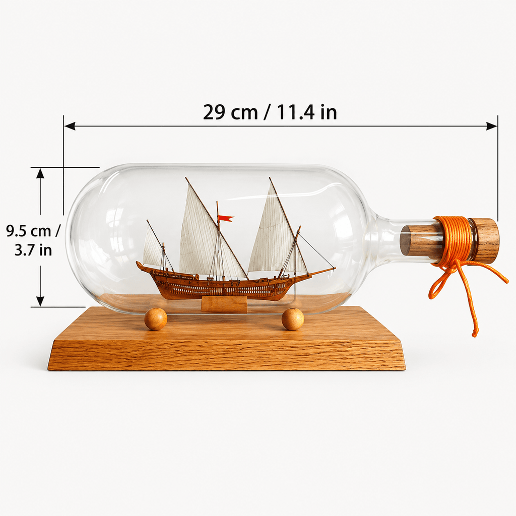 Shark Ship in a Bottle Wooden Model Kit – 1:450 Scale - Ocean Relic Studio