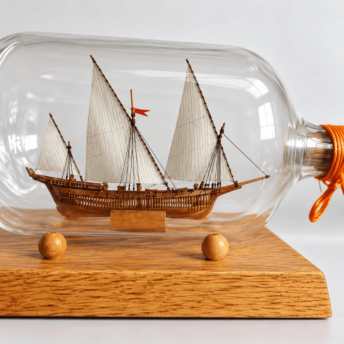 Shark Ship in a Bottle Wooden Model Kit – 1:450 Scale - Ocean Relic Studio