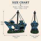 Shipwreck Sailboat Resin Ship Model – Sunken Vessel with Mast & Rigging - Ocean Relic Studio- Handcrafted Wooden Ship Model