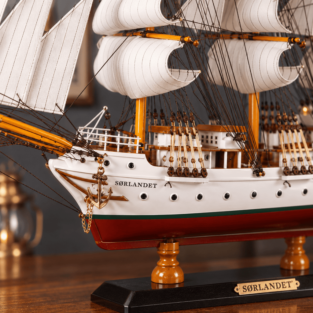 Sørlandet Wooden Ship Model – Deluxe 65 cm - Ocean Relic Studio