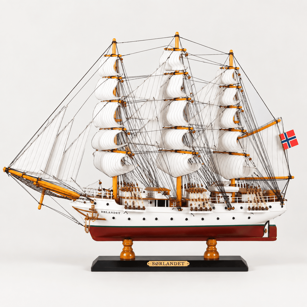 Sørlandet Wooden Ship Model – Deluxe 65 cm - Ocean Relic Studio
