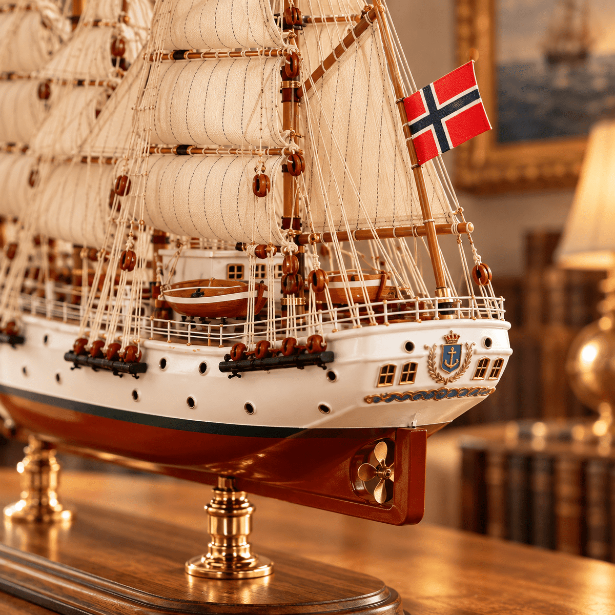 Sørlandet Wooden Ship Model – Premium 52 cm - Ocean Relic Studio