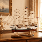 Sørlandet Wooden Ship Model – Premium 52 cm - Ocean Relic Studio- Handcrafted Wooden Ship Model