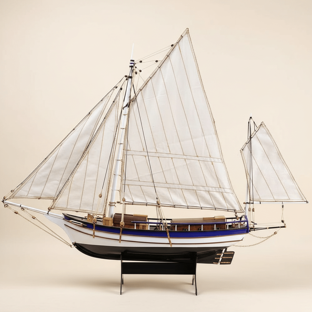 Spray Boston Wooden Sailboat Model Kit – 1:30 Scale Handcrafted Sailing Ship - Ocean Relic Studio- Handcrafted Wooden Ship Model