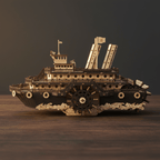 蒸気外輪船模型キット — 319ピース木製船パズル - Ocean Relic Studio
