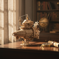 Steampunk Submarine Model Kit — 233-Piece Wooden 3D Puzzle