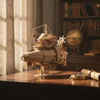 Steampunk Submarine Model Kit — 233-Piece Wooden 3D Puzzle