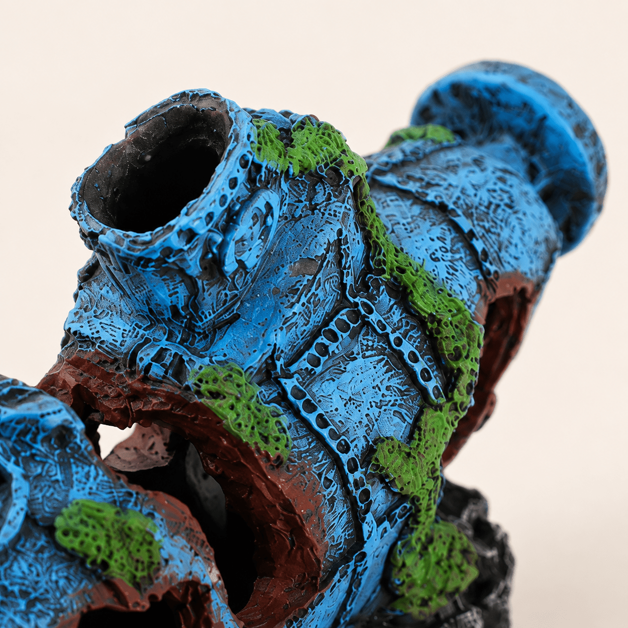 Sunken Submarine Resin Ship Model – Blue Wreck with Moss & Rock Base - Ocean Relic Studio- Handcrafted Wooden Ship Model