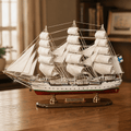 Suomen Joutsen Wooden Ship Model – Deluxe 80 cm - Ocean Relic Studio- Handcrafted Wooden Ship Model