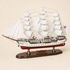 Suomen Joutsen Wooden Ship Model – Deluxe 80 cm - Ocean Relic Studio- Handcrafted Wooden Ship Model