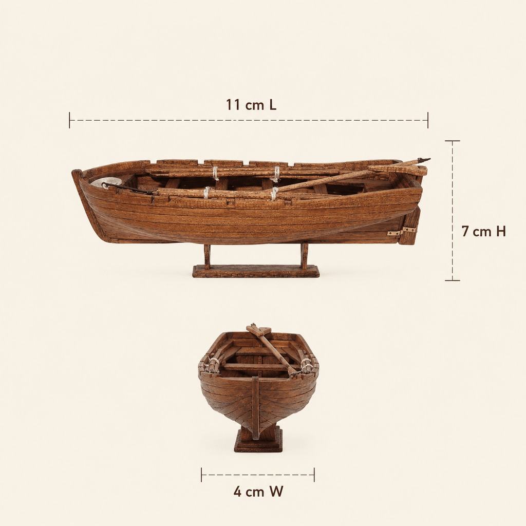 Universal Ship's Longboat Wooden Model Kit – 1:48 Scale Rowing Tender - Ocean Relic Studio- Handcrafted Wooden Ship Model