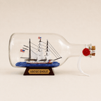 USCGC Eagle Ship in a Bottle – US Coast Guard Tall Ship Nautical Decor - Ocean Relic Studio- Handcrafted Wooden Ship Model